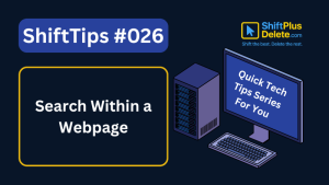 search on page shortcut