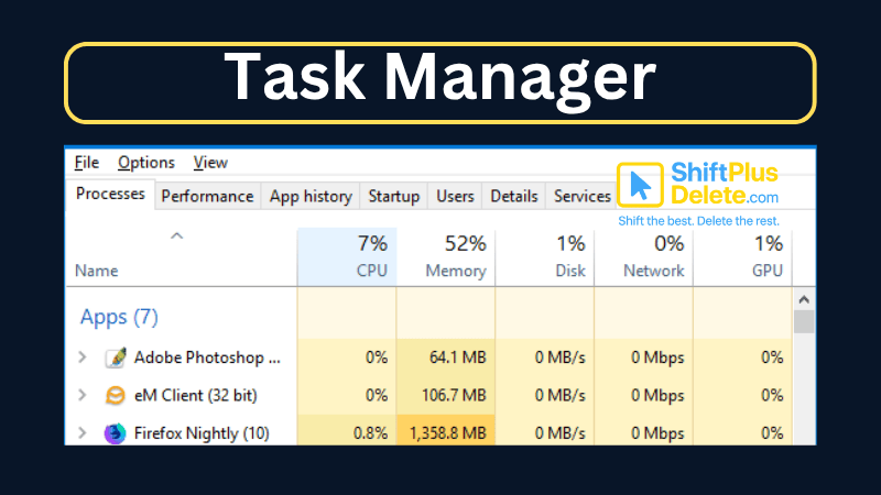 Close Unresponsive Apps