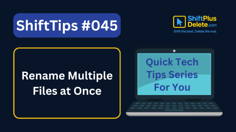 Rename Multiple Files at Once