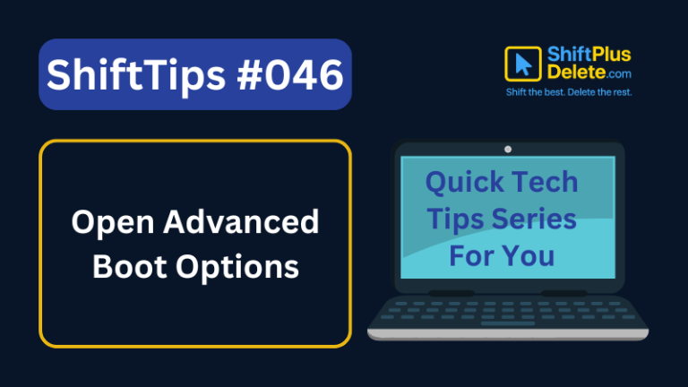 Open Advanced Boot Options