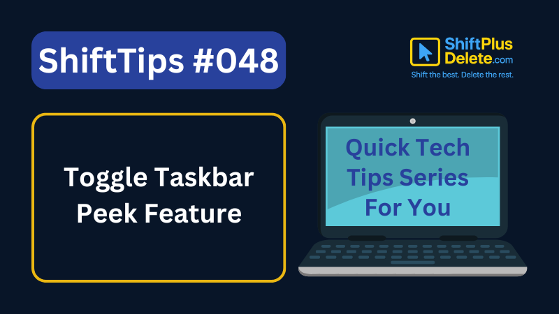 Toggle Taskbar Peek Feature