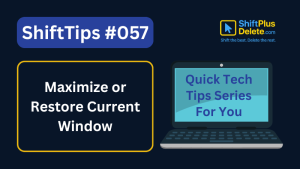 Use Win + Up/Down arrows to maximize, minimize, or restore windows without the mouse.